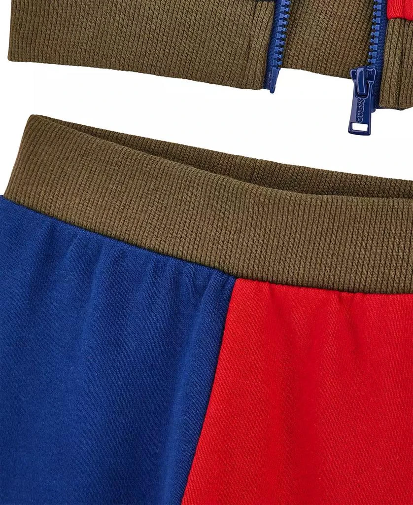 GUESS Baby Boys 2-Piece Long Sleeve Active Zip Up Top and Sweatpants Set 5