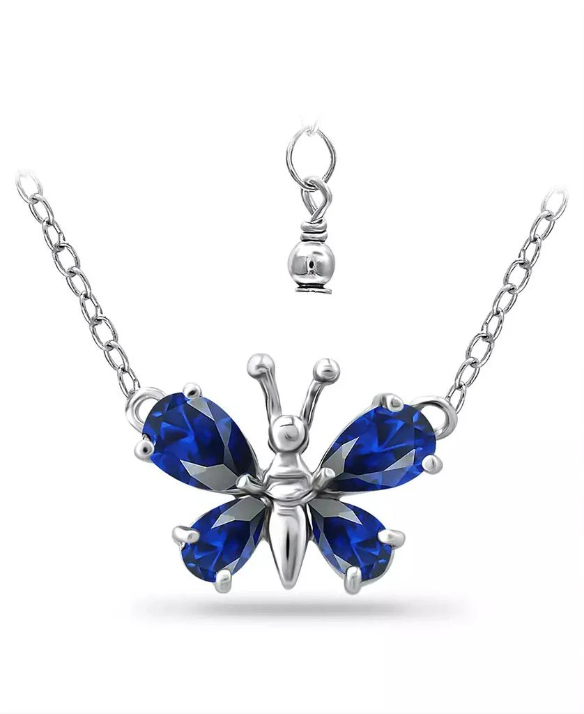 Giani Bernini Simulated Blue Sapphire Butterfly Necklace 1