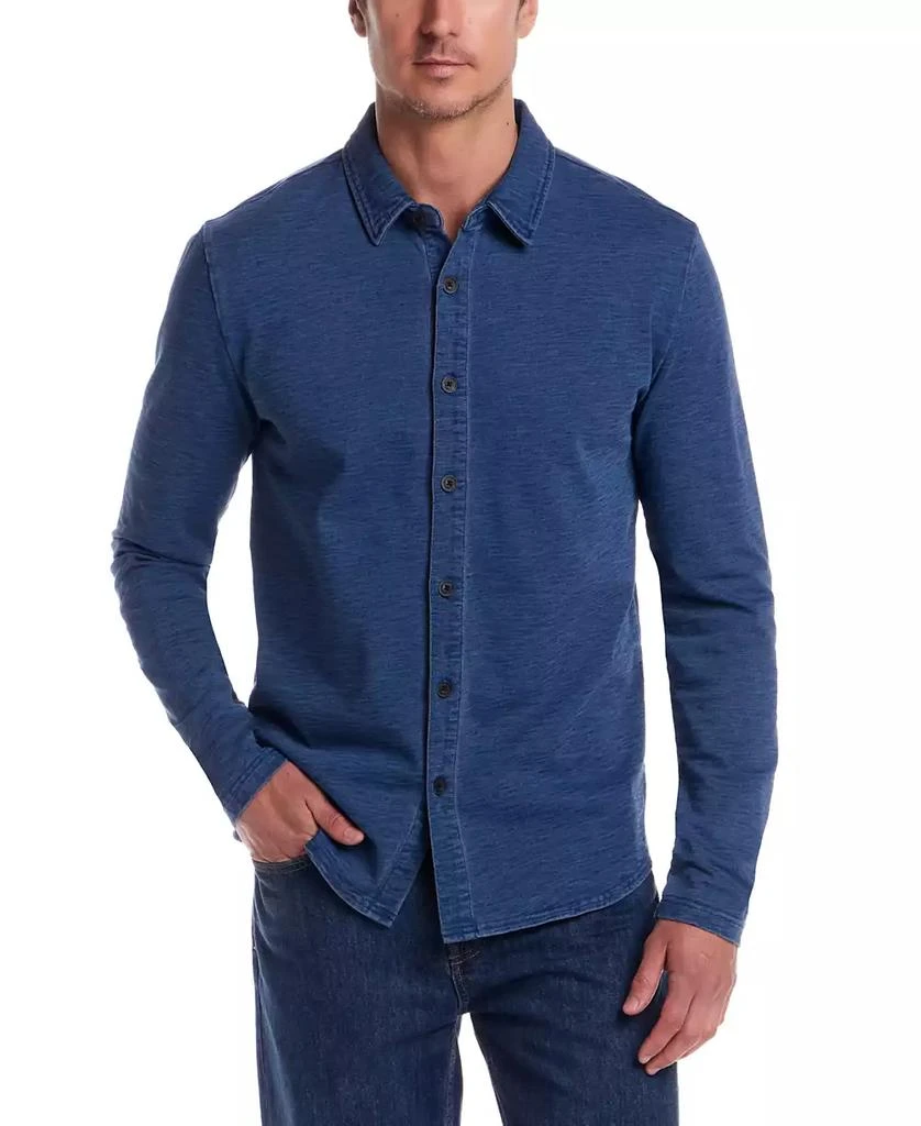 Weatherproof Vintage Men's Long Sleeve Indigo Button-Front Shirt 1