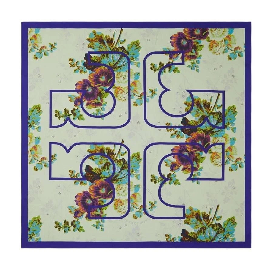 Tory Burch Floral Printed Square Silk Scarf 1