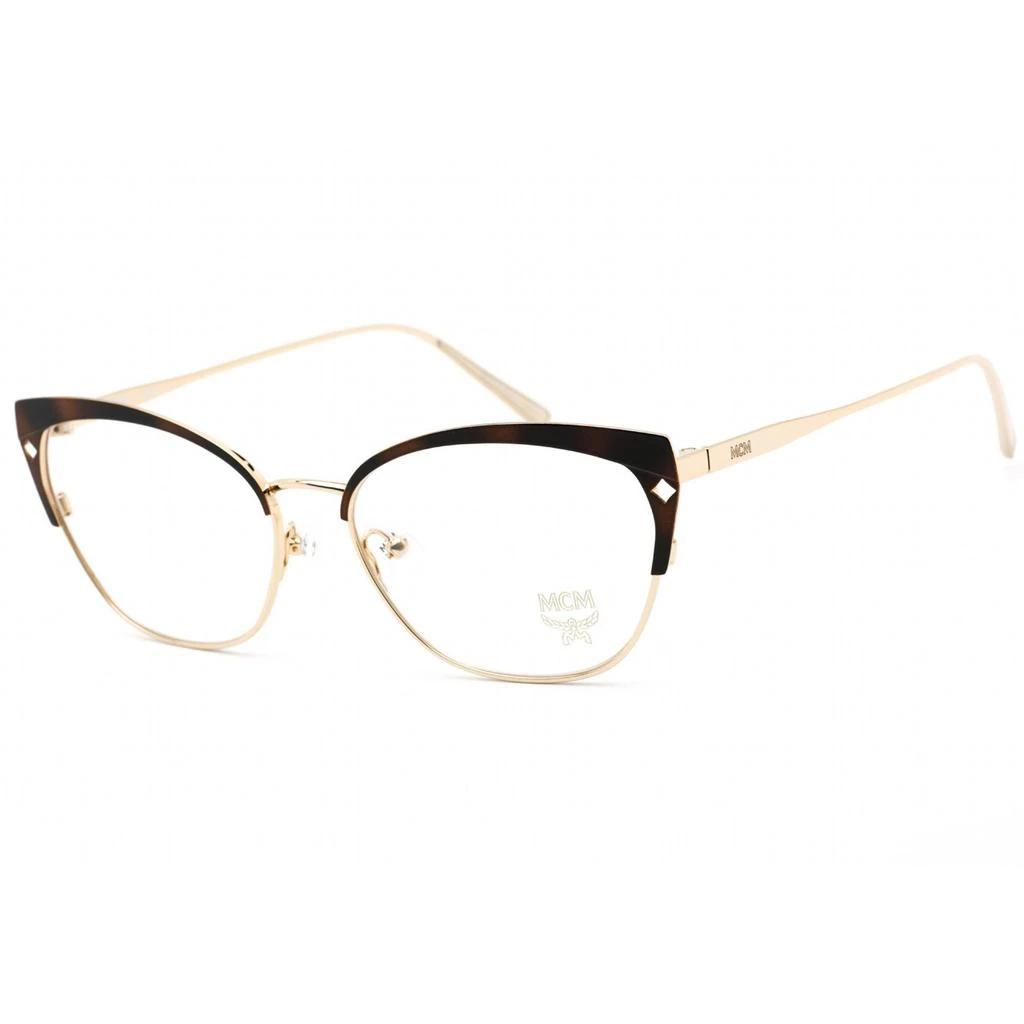 MCM MCM Women's Eyeglasses - Clear Demo Lens Gold/Havana Cat Eye Frame | MCM2113 723 1