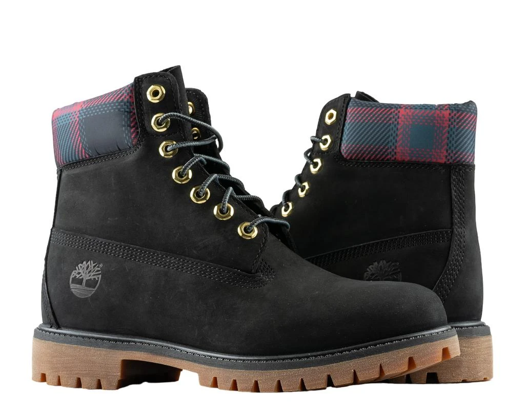 Timberland 6-Inch Premium Waterproof Black Nubuck/Pink Men's Boots TB0A2FGA001 1