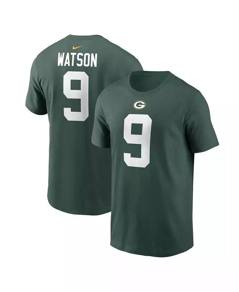 NIKE Men's Christian Watson Green Green Bay Packers Player Name and Number T-shirt 1
