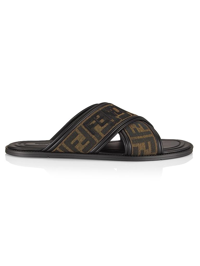 【美品】FENDI FF Cross Band Slide クロスベルトサンダル 楽天市場】FENDI フェンディ FF Logo Cross Slider Slippers