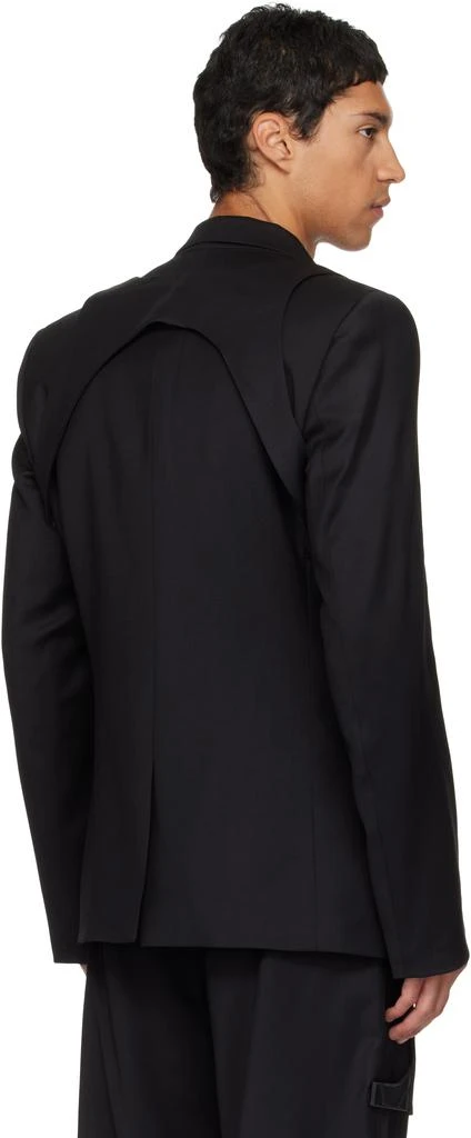 Heliot Emil Black Glassine Blazer 3