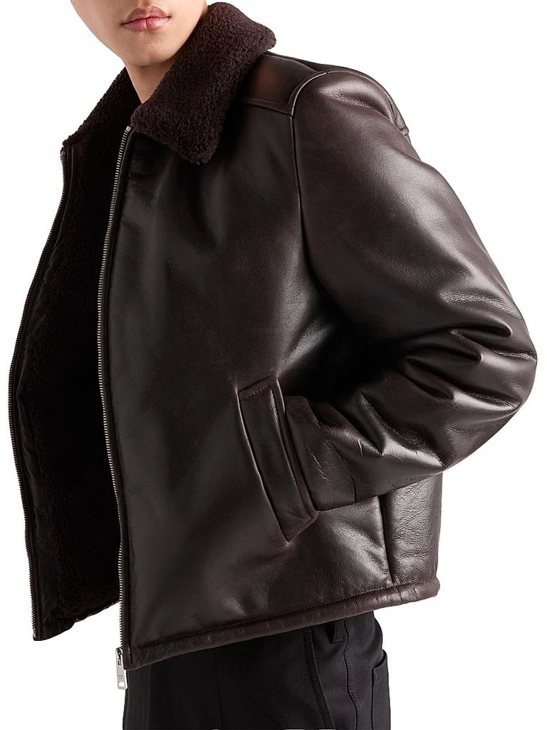 Prada Leather and Shearling Jacket 3