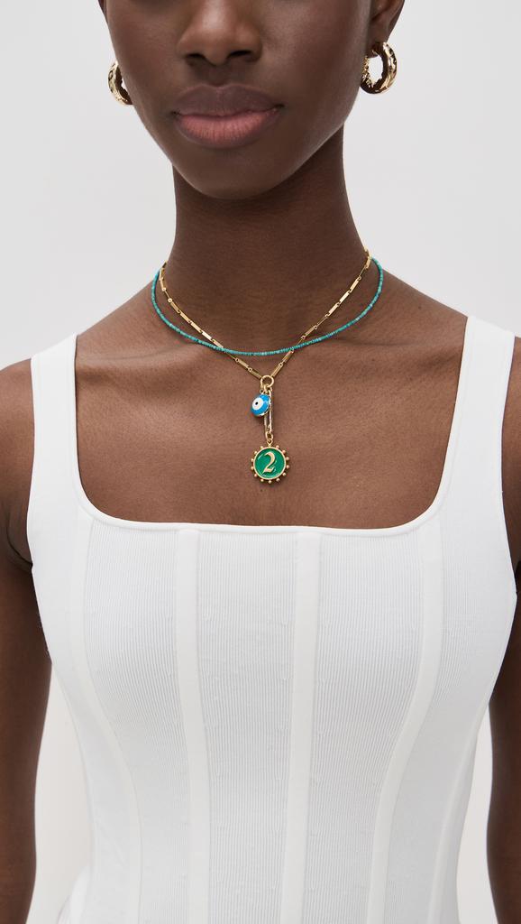 Shashi Aisha Gemstone Necklace in Turquoise