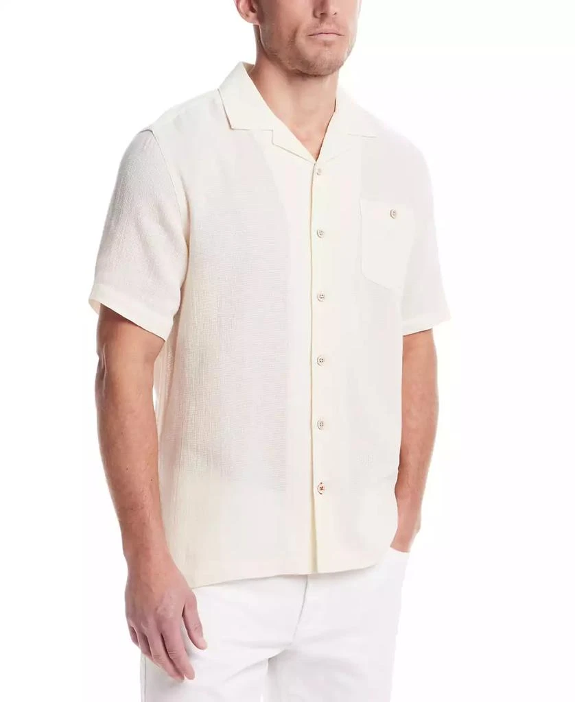 Weatherproof Vintage Men's Airtex Regular-Fit Textured Button-Down Camp Shirt 1