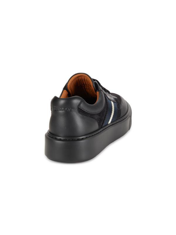 Bally Cruise Platform Low Top Leather Sneakers BLACK