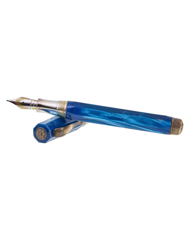 Montegrappa Montegrappa Celluloid Symphony 18K Gold Nib Turquoise Fountain Pen ISSYR3CB-PO