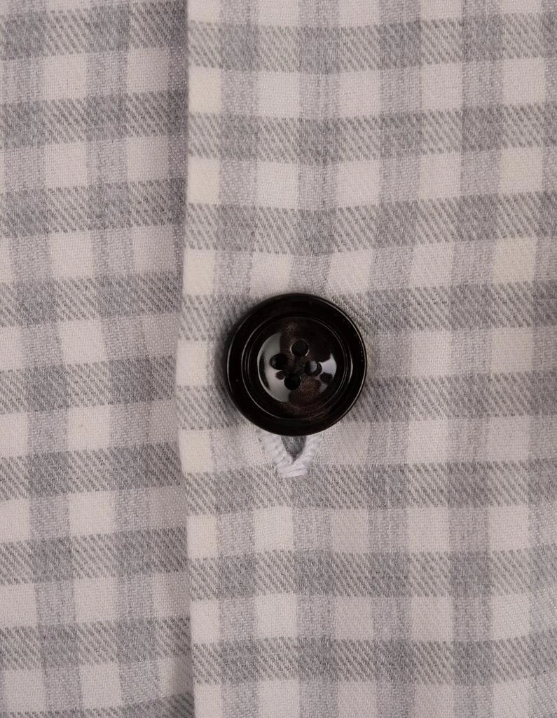Kiton White Shirt With Grey Check Pattern 4