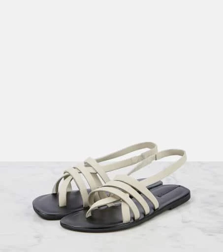 The Row Line leather slingback sandals 5