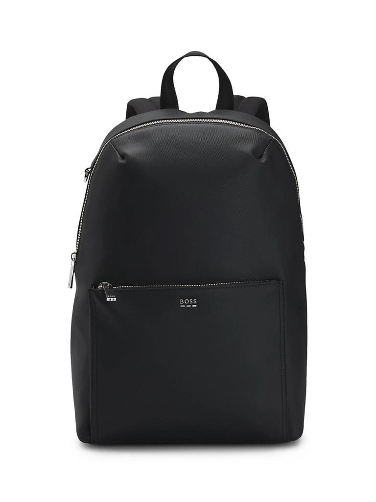 Hugo Boss Textured Backpack with Logo Hardware 1