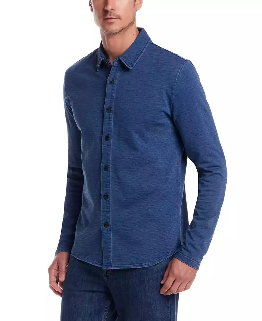 Weatherproof Vintage Men's Long Sleeve Indigo Button-Front Shirt 3