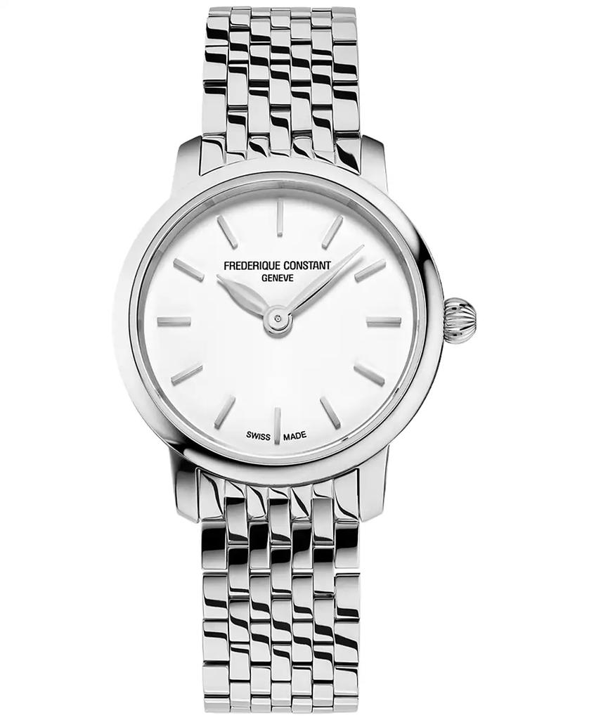 Frederique Constant Women's Swiss Slimline Mini Stainless Steel Bracelet Watch 25mm