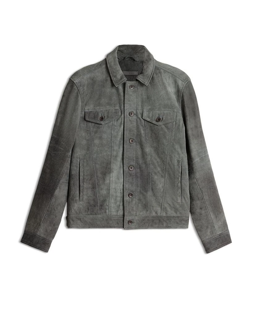 John Varvatos Andrew Slim Fit Leather Trucker Jacket 7