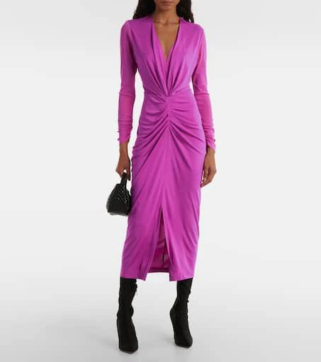 Diane von Furstenberg Hades gathered jersey midi dress 2
