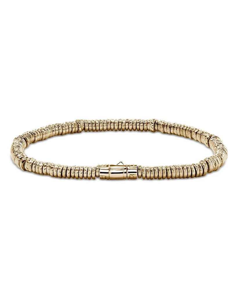 John Hardy Men
s 14K Yellow Gold Heishi Beaded Bracelet 5