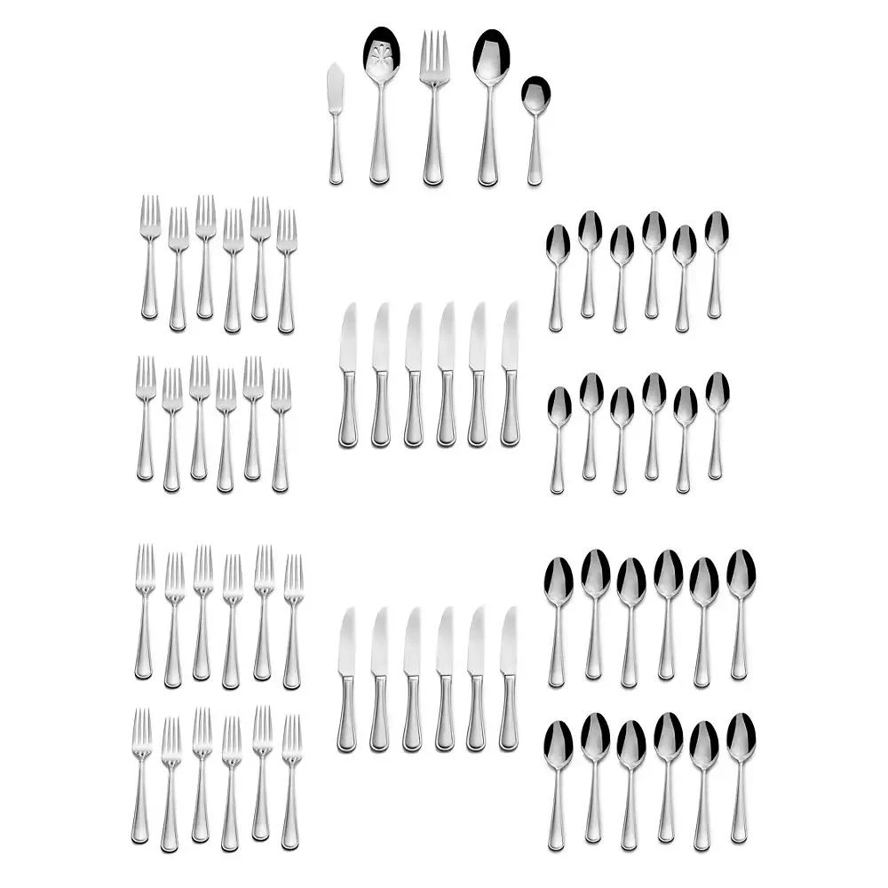 Mikasa Virtuoso Frost 65 Piece Flatware Set, Service for 12 1