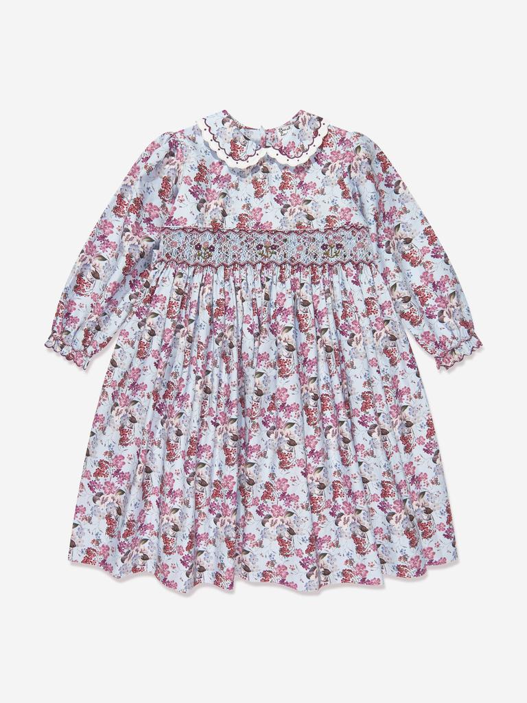 Sarah Louise Sarah Louise Girls Floral Print Dress in Ivory