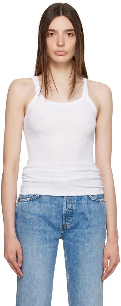 Re/Done White Hanes Edition Tank Top 1