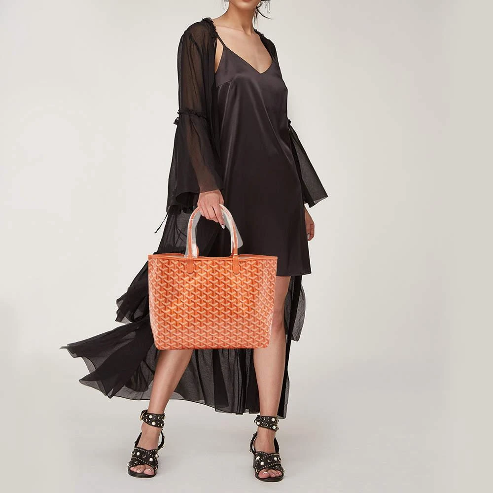 Goyard Goyard Orange Goyardine Coated Canvas and Leather Saint Louis PM Tote 2