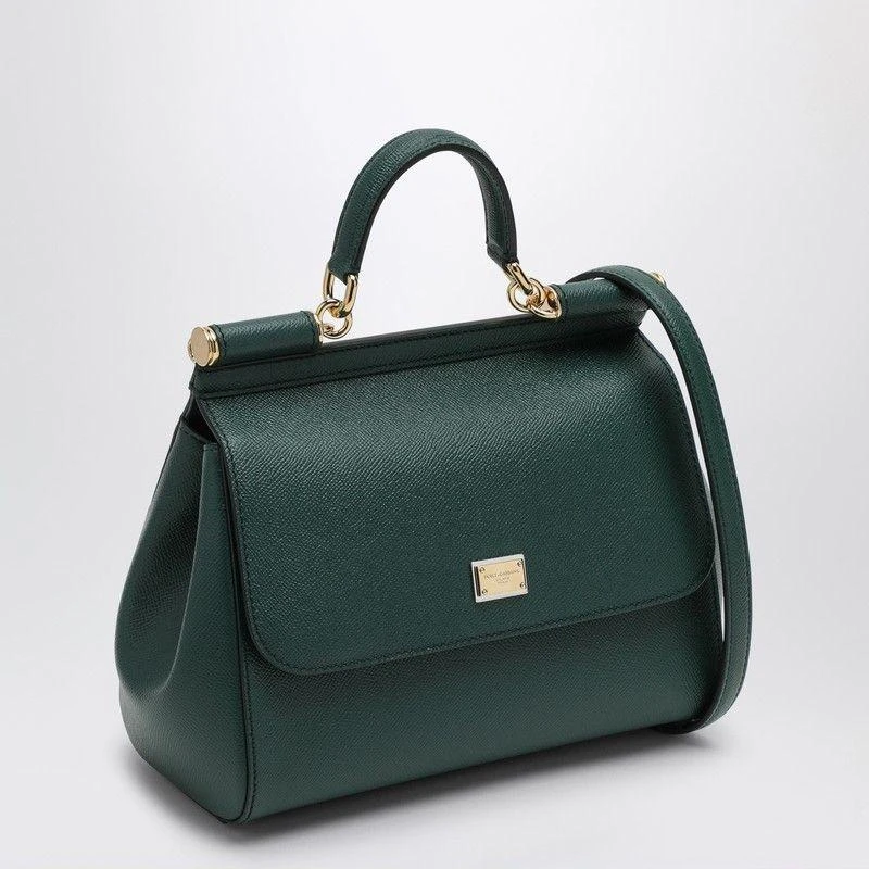 Dolce & Gabbana Dolce & Gabbana Large Dark Green Sicily Hand Bag 2
