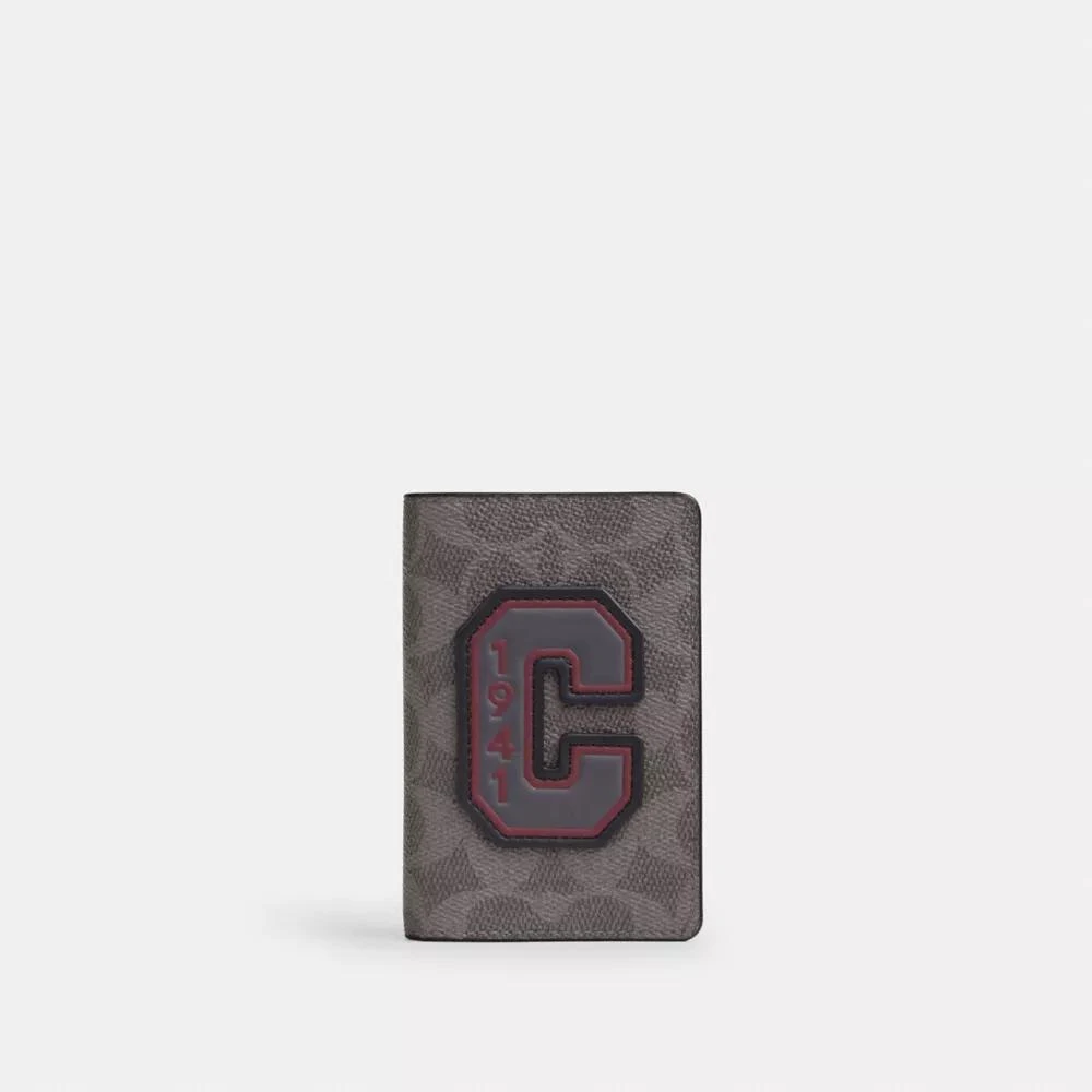 Coach Id Card Wallet In Signature Canvas With Patches