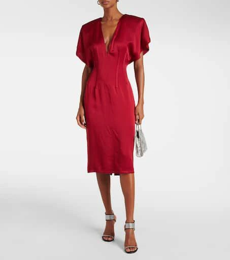 Stella McCartney Draped satin midi dress 2