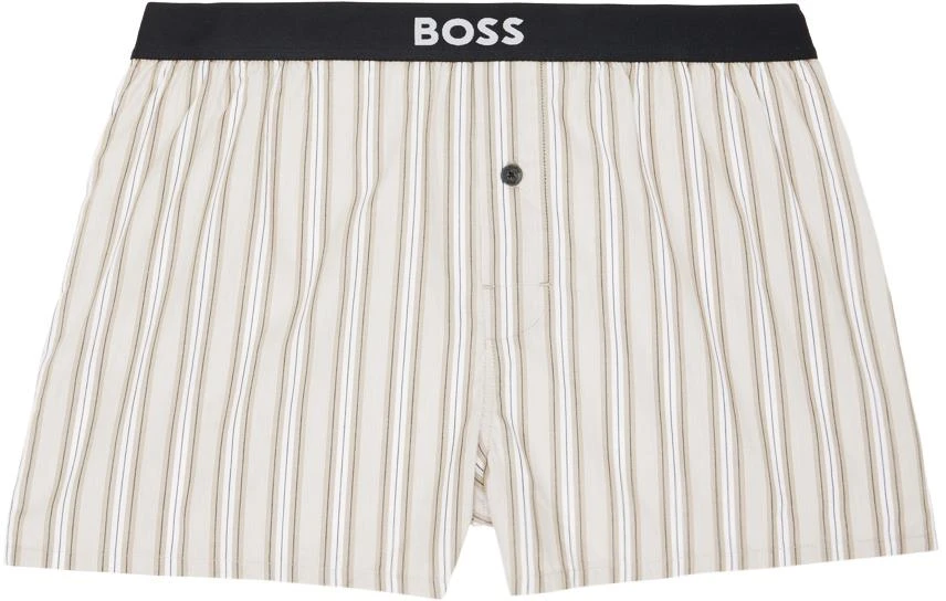 Hugo Boss Two-Pack Black & Beige Boxers 2