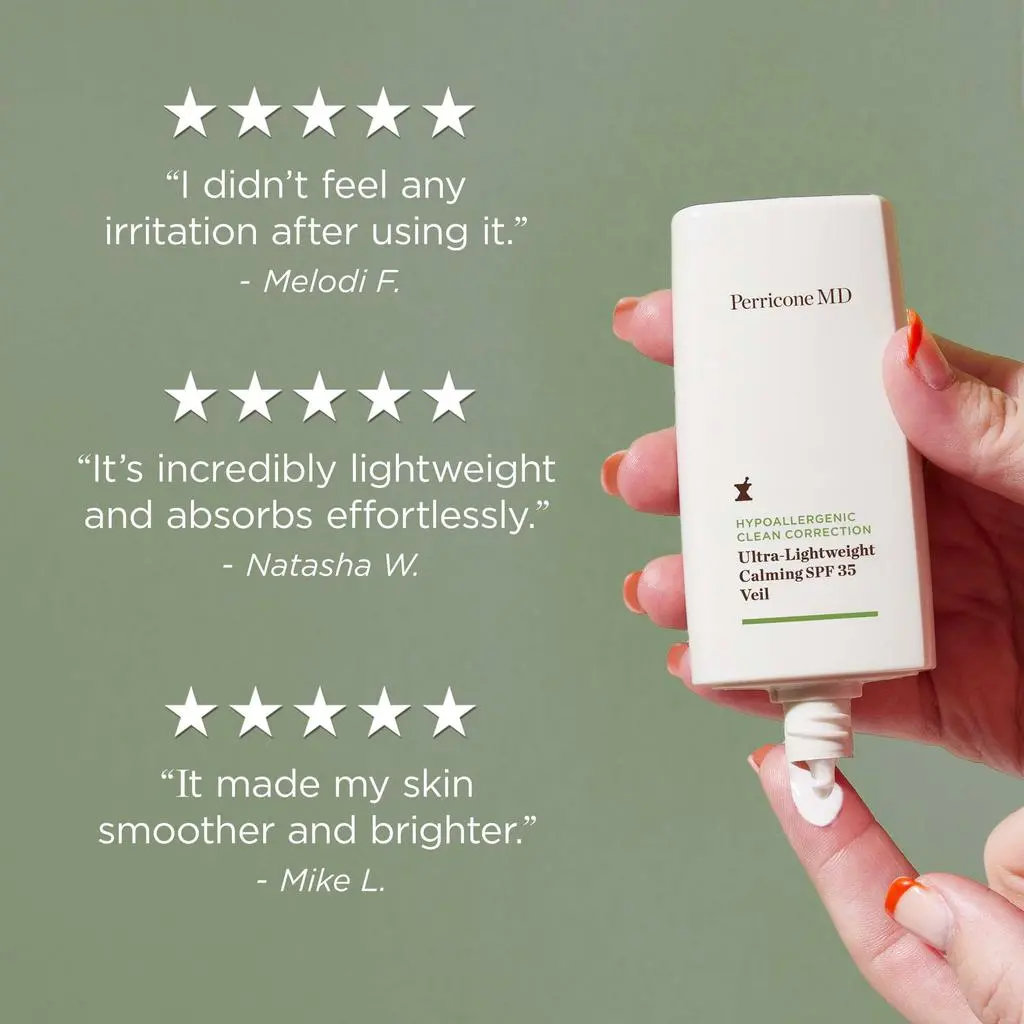 Perricone MD Hypoallergenic Clean Correction Ultra-Lightweight Calming Veil Broad Spectrum SPF 35 3
