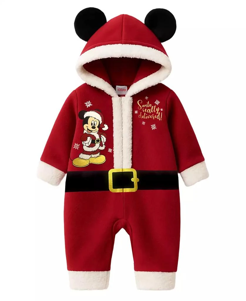 Disney Baby Boys
 Mickey Mouse Santa Long Sleeve Pramsuit 2