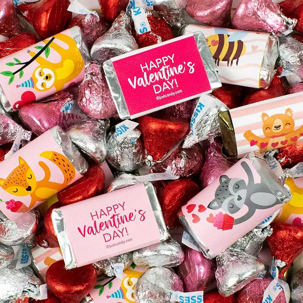 Just Candy Valentine
s Day Candy Hershey
s Chocolate Mix, 128 Pieces