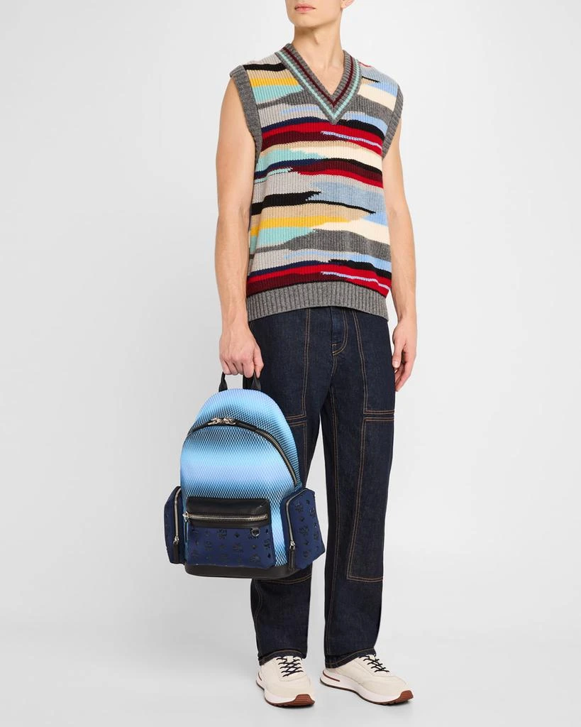 MCM Men's Stark Mesh and Neoprene Backpack 5