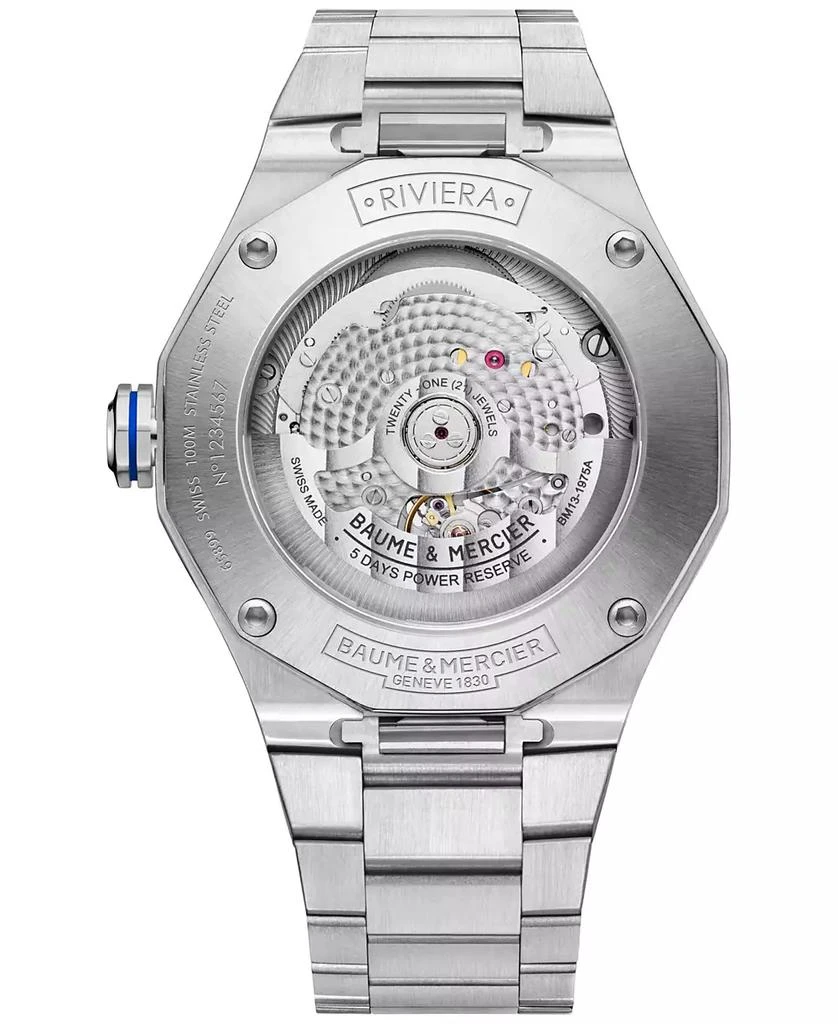 Baume & Mercier Men's Swiss Automatic Riviera Stainless Steel Bracelet Watch 42mm 4