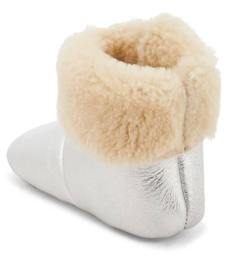 Christian Louboutin Baby shearling and nappa ankle boots 2