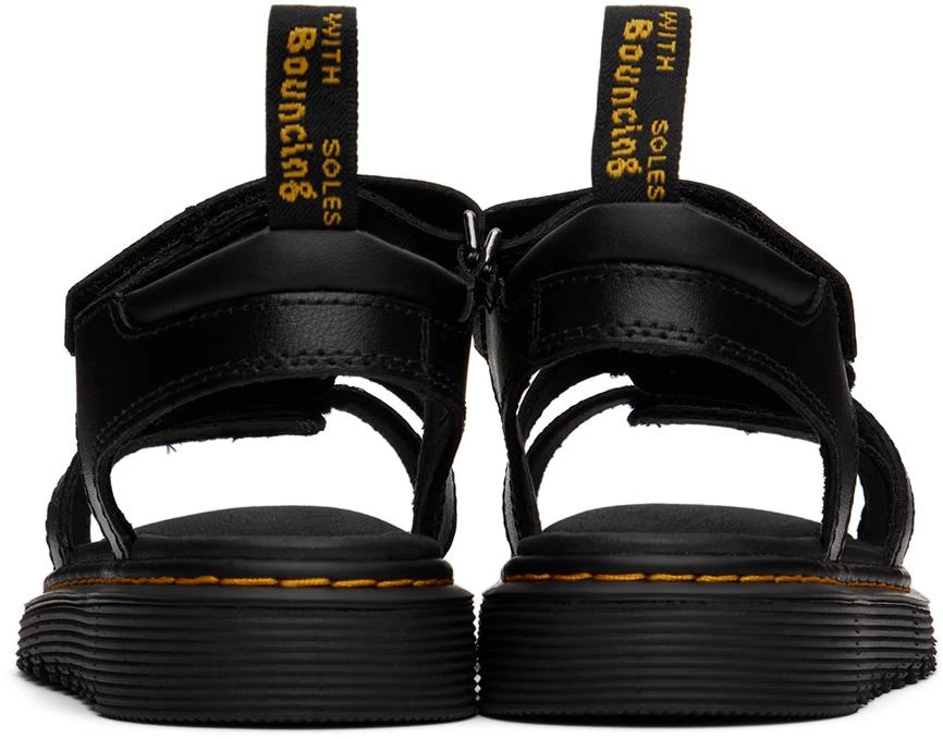 Dr. Martens Kids Black Klaire Leather Strap Big Kids Sandals 2