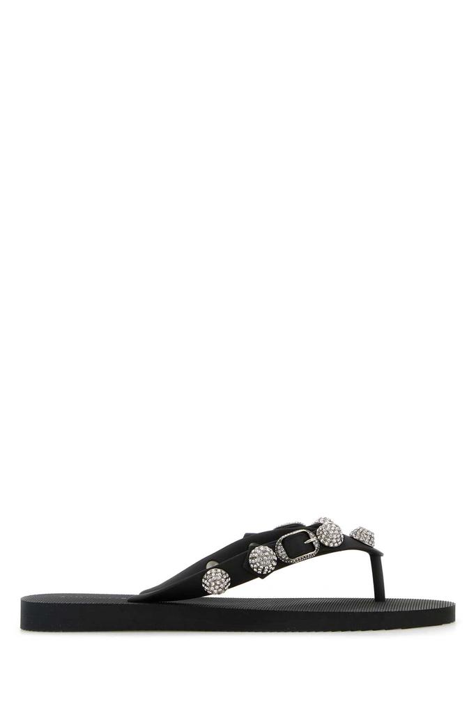 Balenciaga Balenciaga - Cagole Rubber Thong Sandals - Black