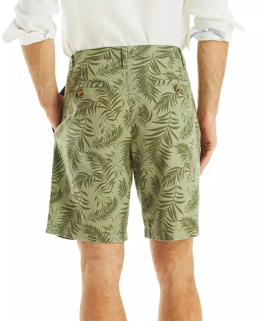Nautica Men's Pleated Leaf Print 8-1/2" Shorts