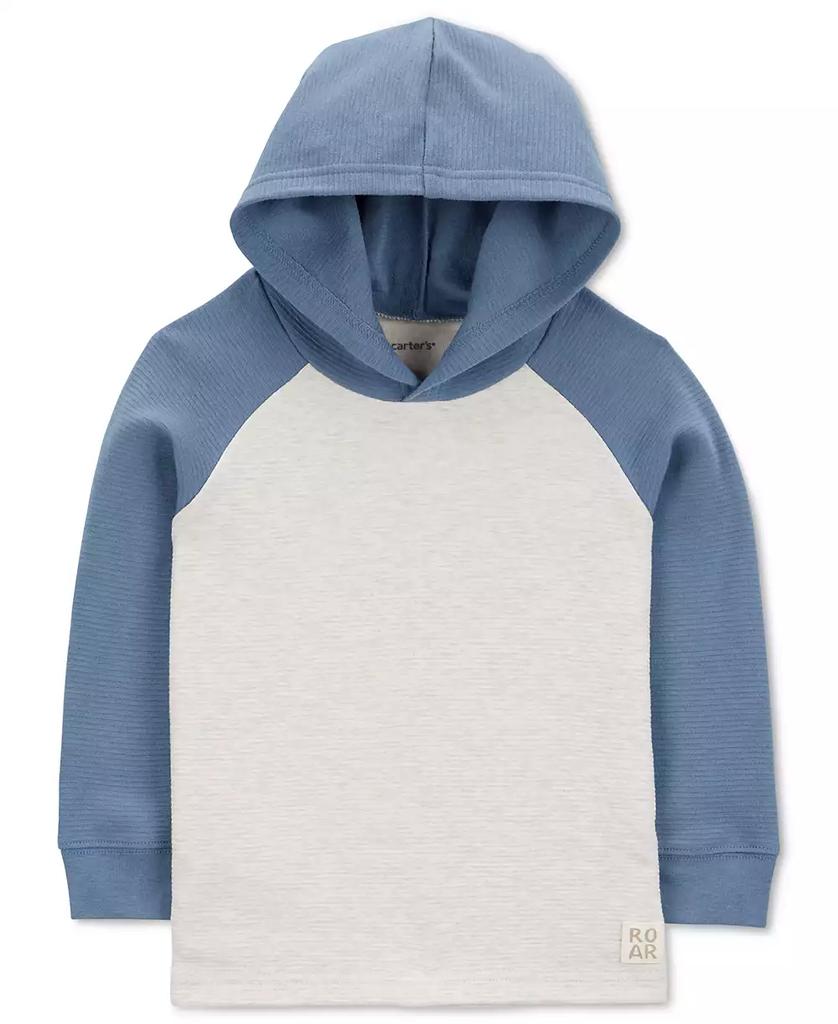 Carter's Toddler Boys Colorblocked Raglan-Sleeve Hooded T-Shirt