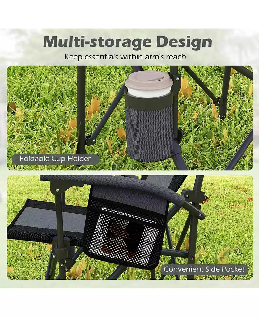 Mecale Portable Folding Oxford Cloth Camping Chair with Cup Holder and Side Pocket 6