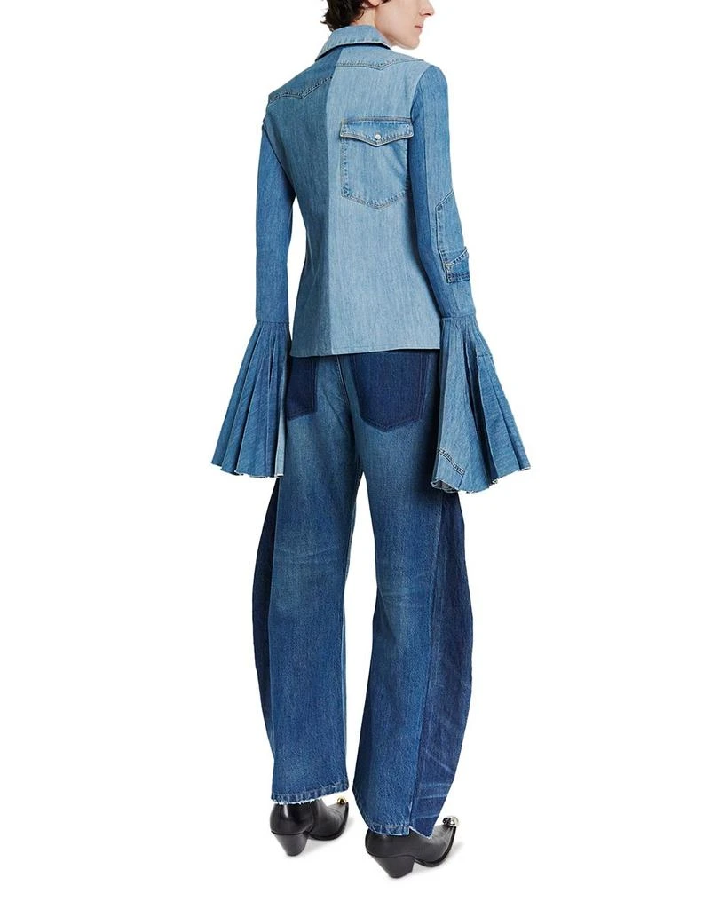 A.W.A.K.E. Mode Bell Sleeve Denim Shirt 3