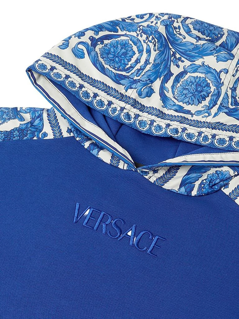 Versace Little Girl
s 
Girl
s Logo Barocco Foulard Hoodie 4