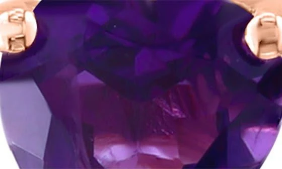 Effy 14K Rose Gold Heart Amethyst Stud Earrings 3