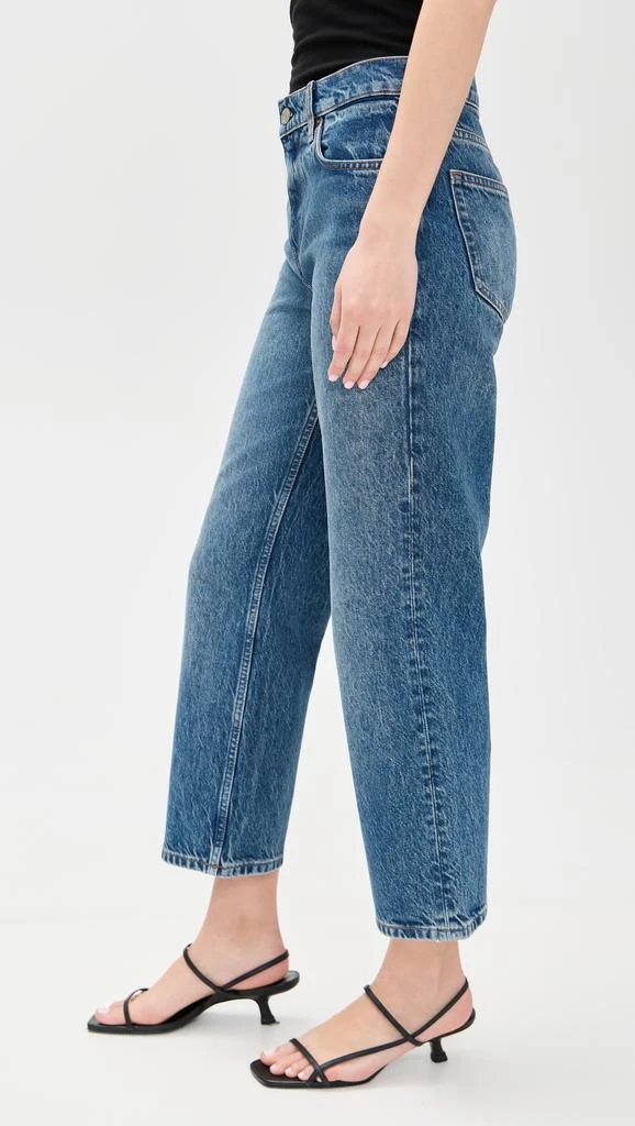 Reformation Arleth Mid Rise Straight Leg Cropped Jeans 3