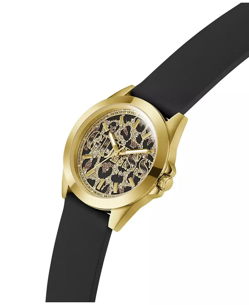 GUESS Women's Analog Black Silicone Watch 36mm 7
