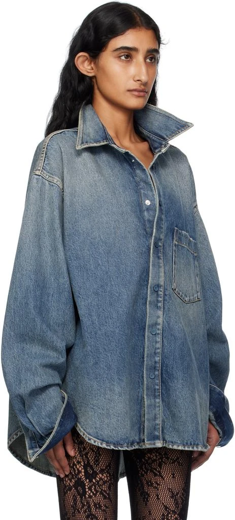 Balenciaga Blue Faded Denim Shirt 2