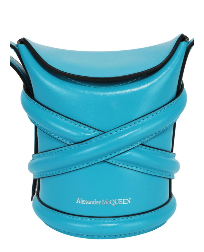 Alexander McQueen Mini Curve Leather Bucket Bag 3