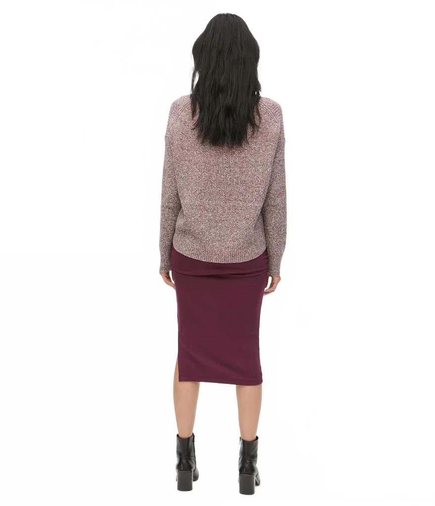 Michael Stars Rae Ribbed Midi Skirt In Purple 2