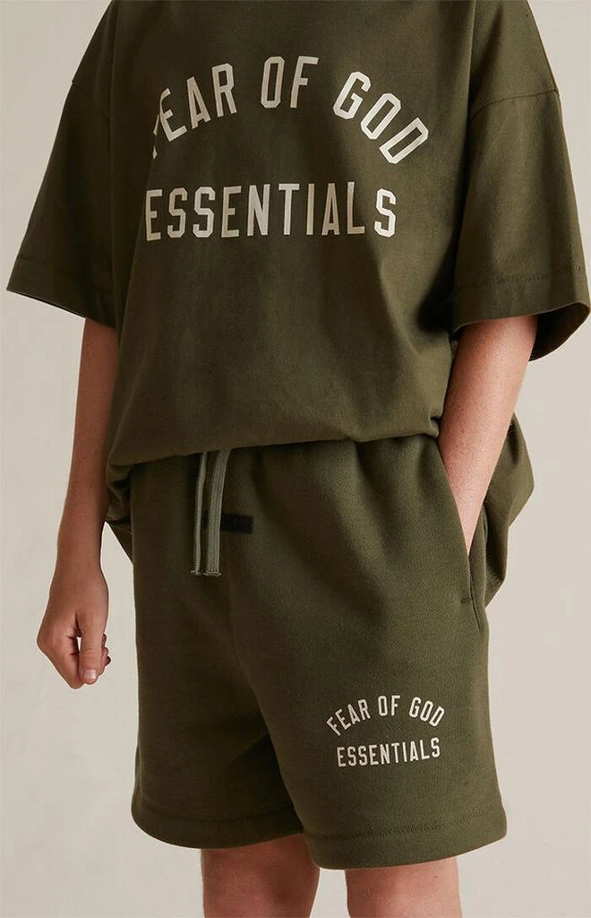 Essentials Kids Military Fleece Soccer Sweat Shorts 5